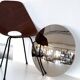 Florian Schulz Large Flush Mount Light Sela in polished Nickel, 1970s
