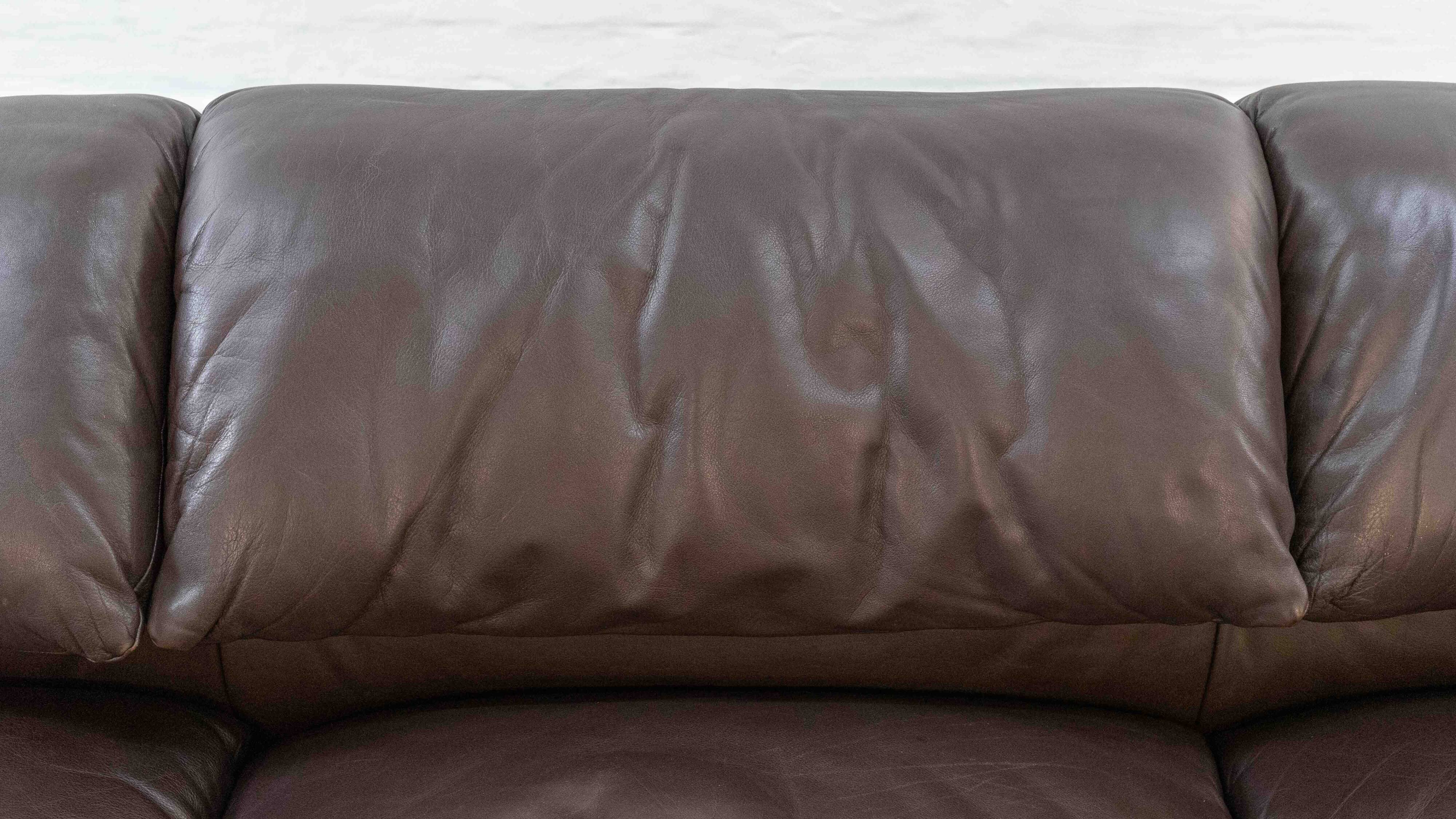 Cassina Maralunga 3seat-Sofa in darkbrown leather by Vico Magistretti