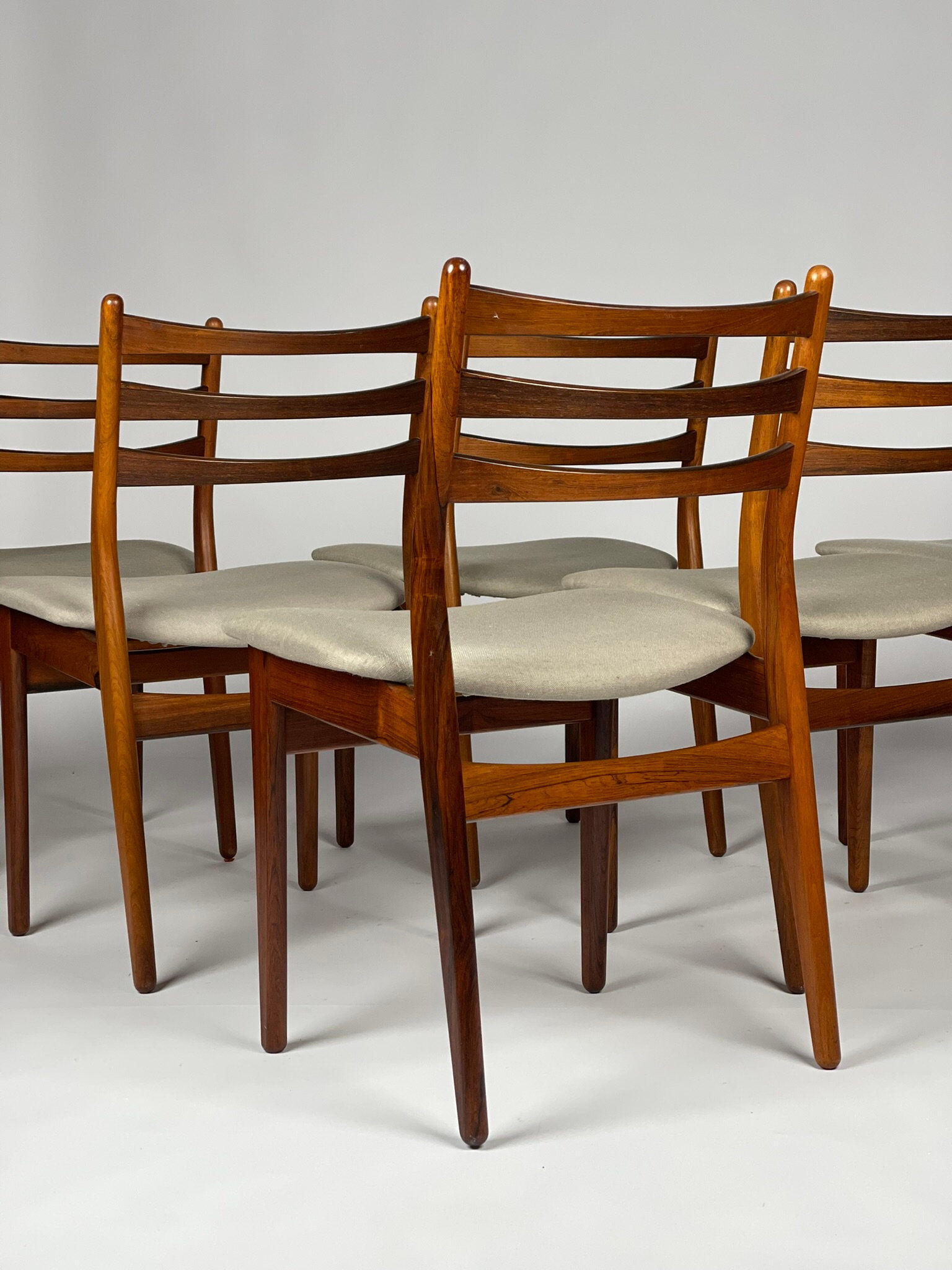 Set of 6 Danish chairs in rosewood