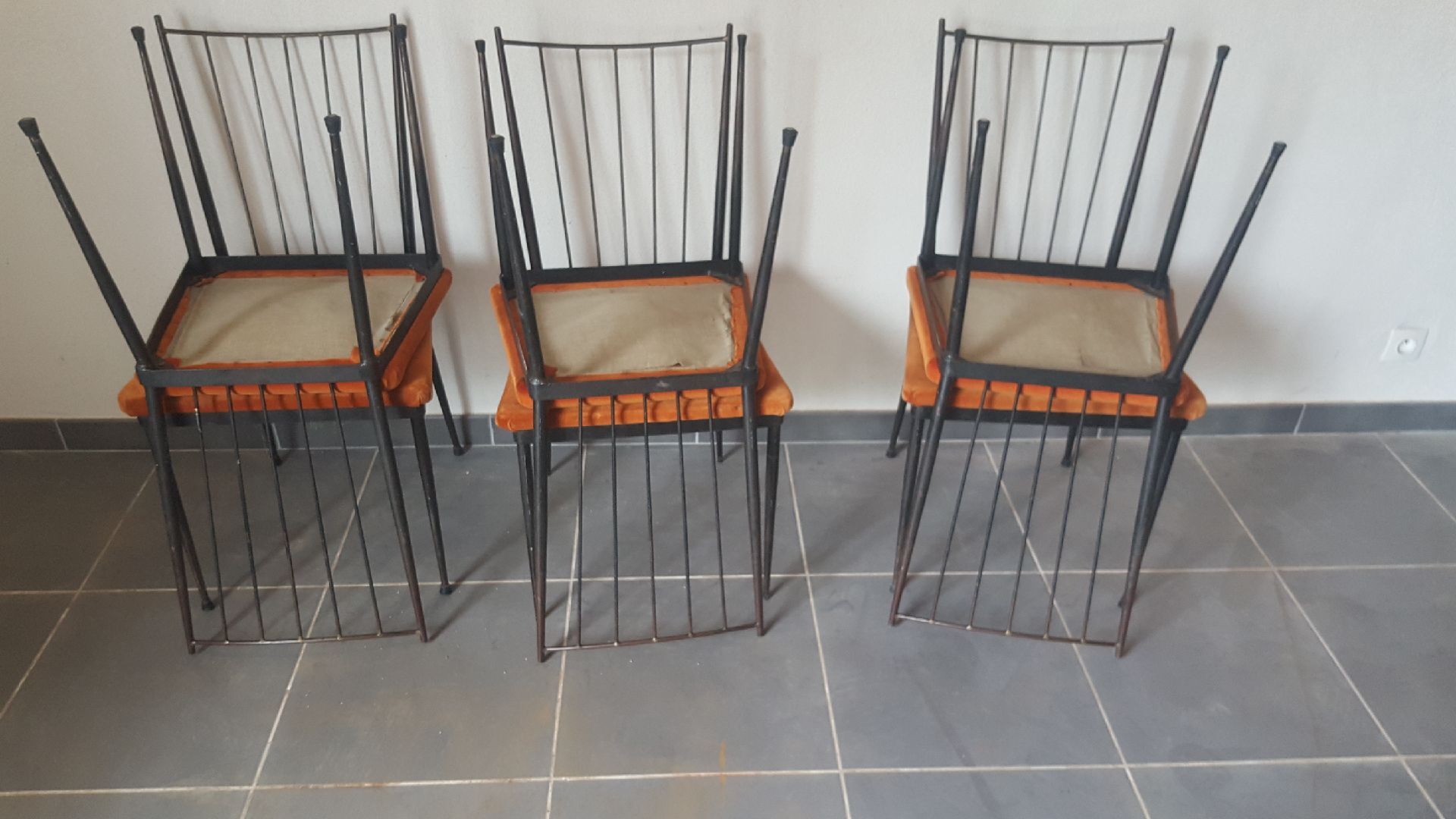 Series of 6 colette gueden chairs
