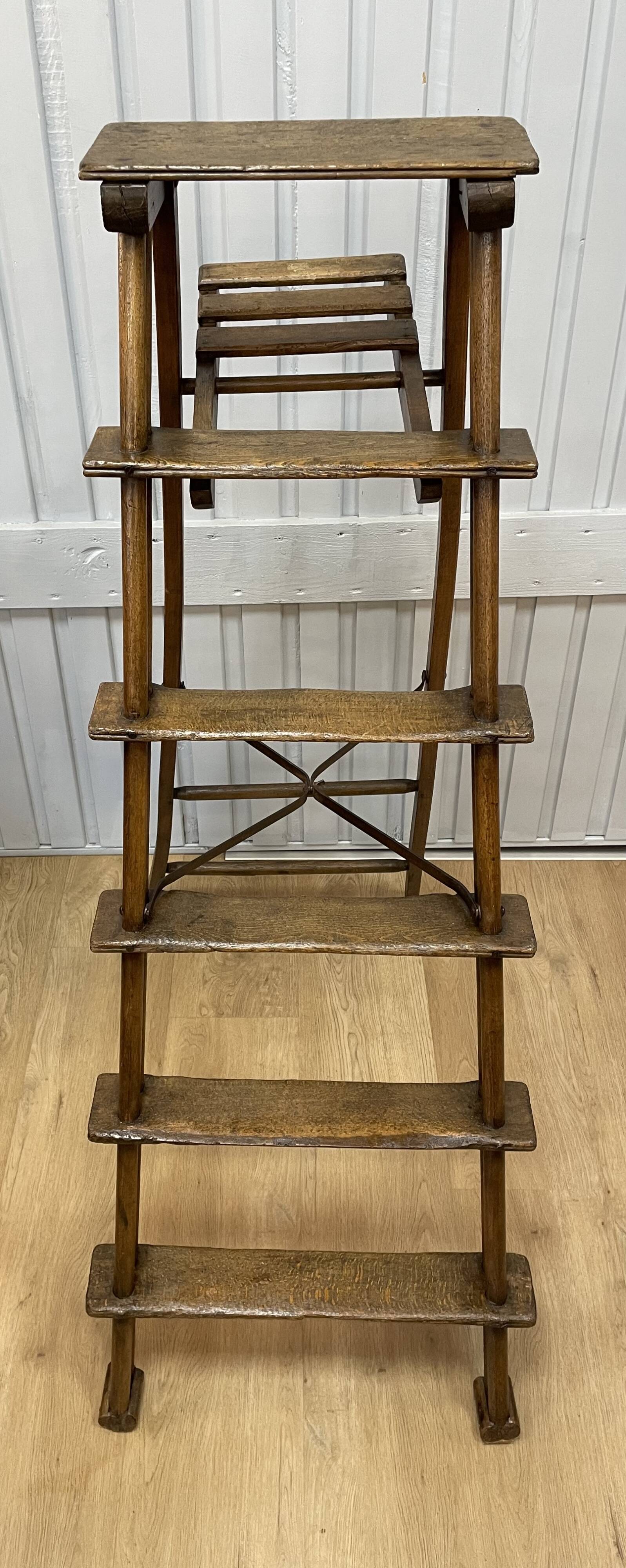 19th century library stepladder