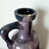 Vintage cracked ceramic bottle vase
