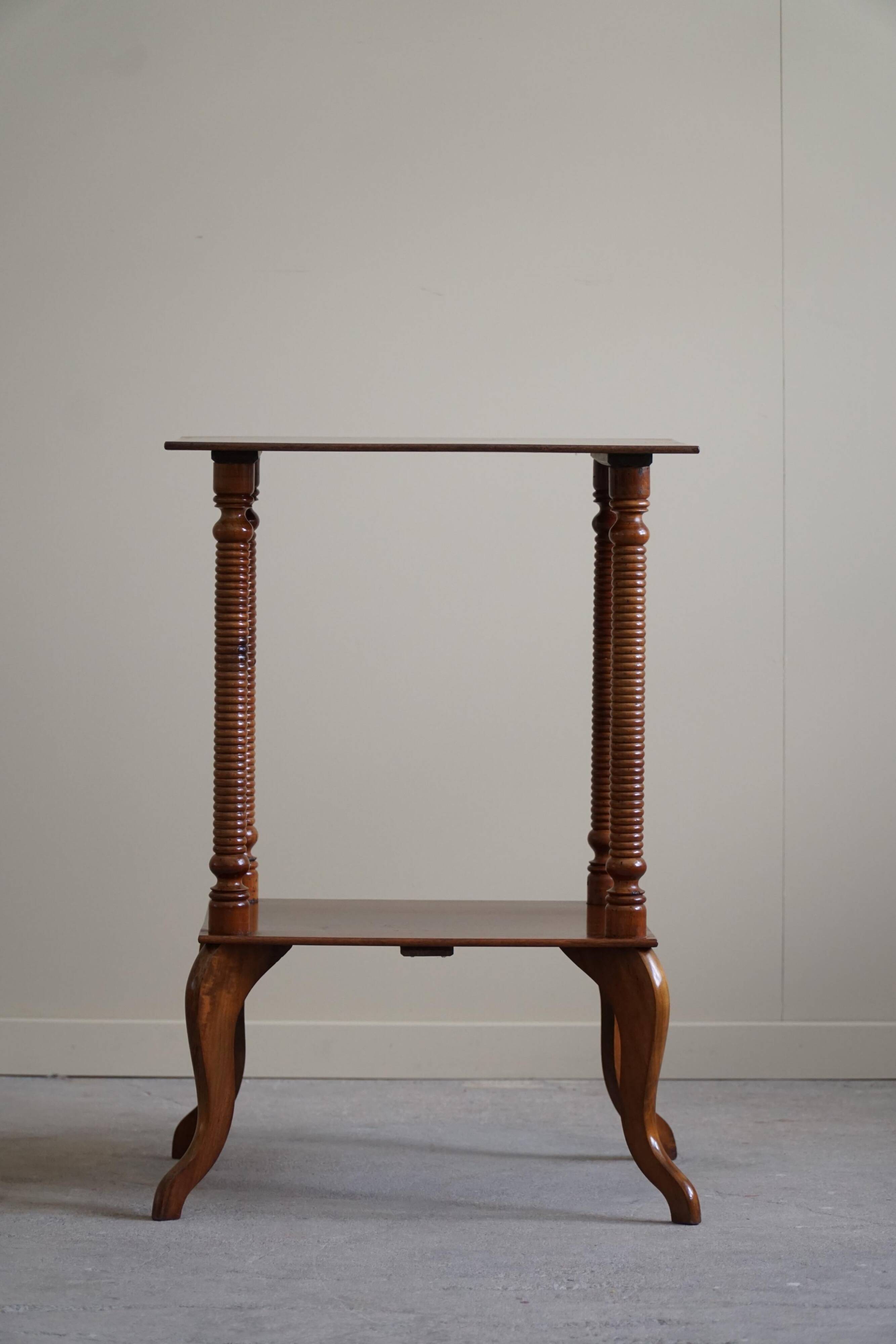 Danish side table / Pedestal with finely carved legs, early 20th century