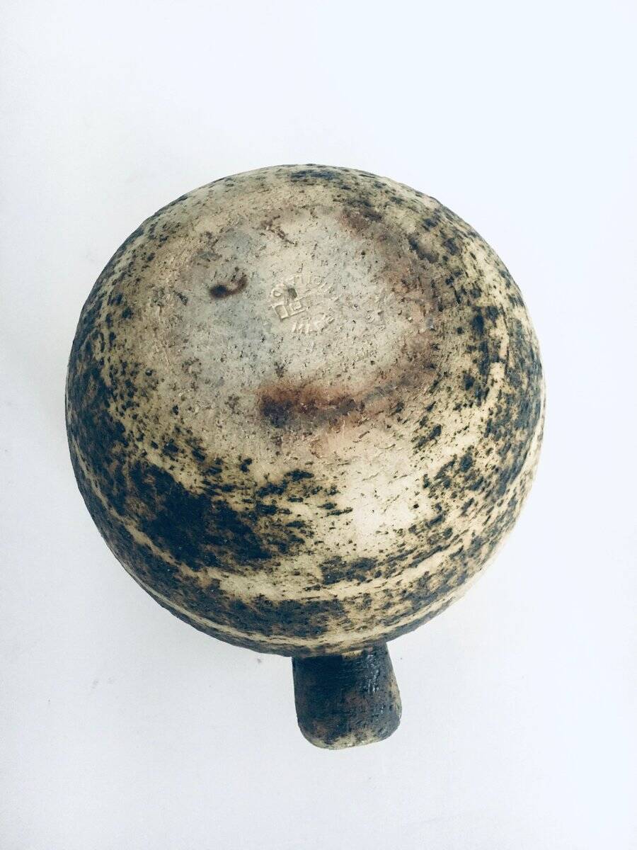 Brutalist Dutch Art Ceramic Pot by Pieter Groeneveldt, Netherlands, 1960s