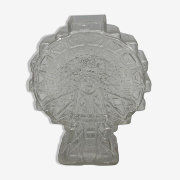 Bouteille bocal flacon en verre souvenir de l'exposition 1900 salavin roue