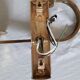 Pair of double brass wall lamps