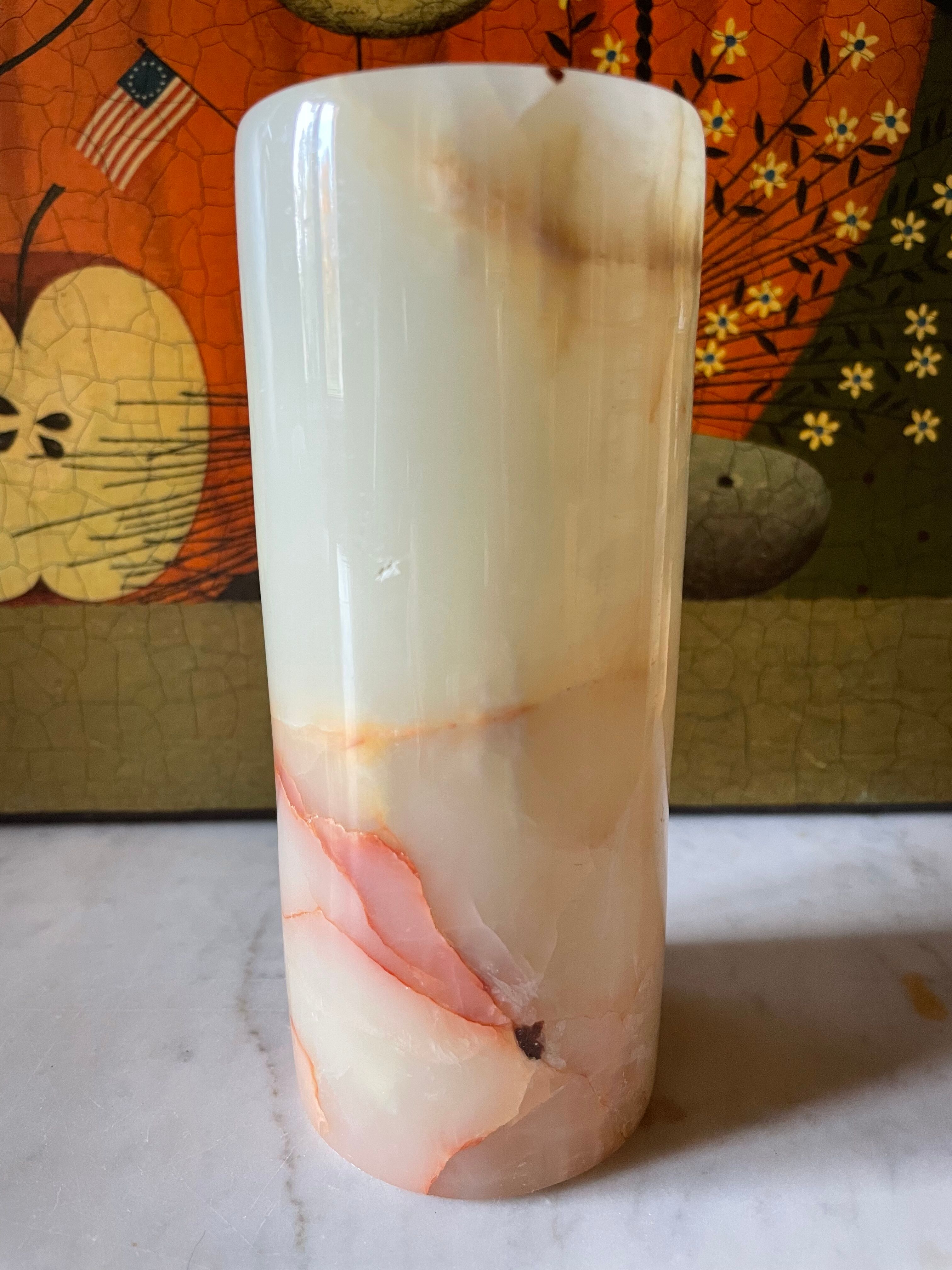 Alabaster roller vase