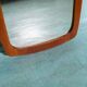 Vintage organic mirror from the 1960s in teak, mid-century mirror.