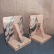 Art Deco marble bookends
