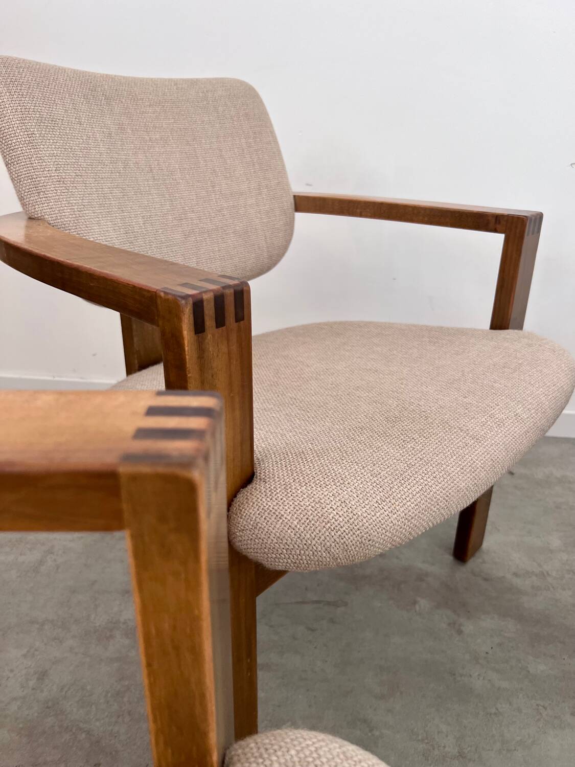 4 old armchairs Italian design chairs 70s vintage curved wood