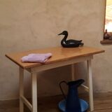 Table d’appoint 90,8x50,8cm pieds compas vintage