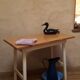 Side table 90,8x50,8cm vintage compass legs