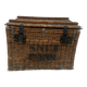SNCF wicker trunk – vintage industrial chest from the 1940s