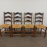 Brutalist chairs, set of 4