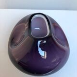 Vase verre bicolore parme