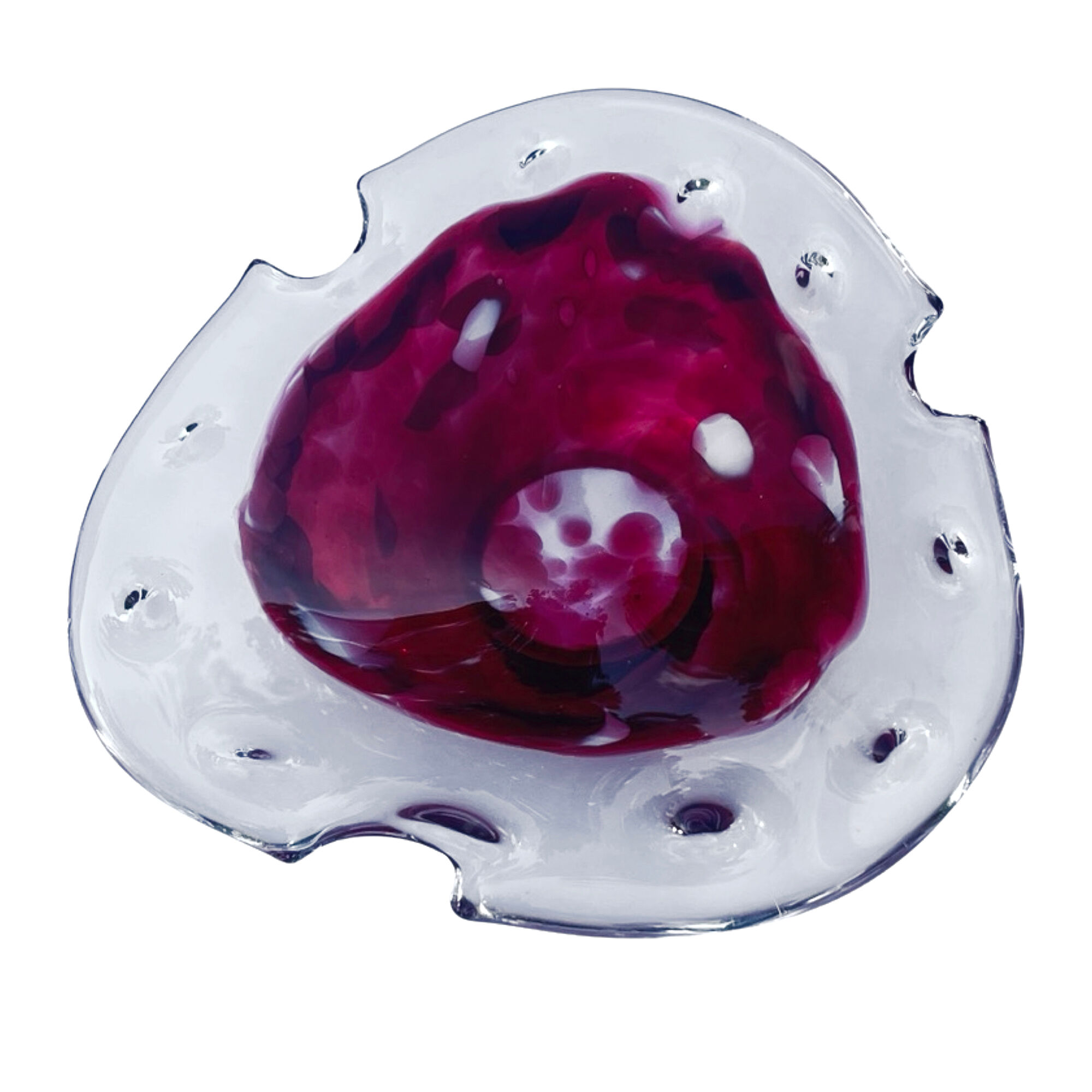 Organic glass ashtray, Murano, Italy, 1970s