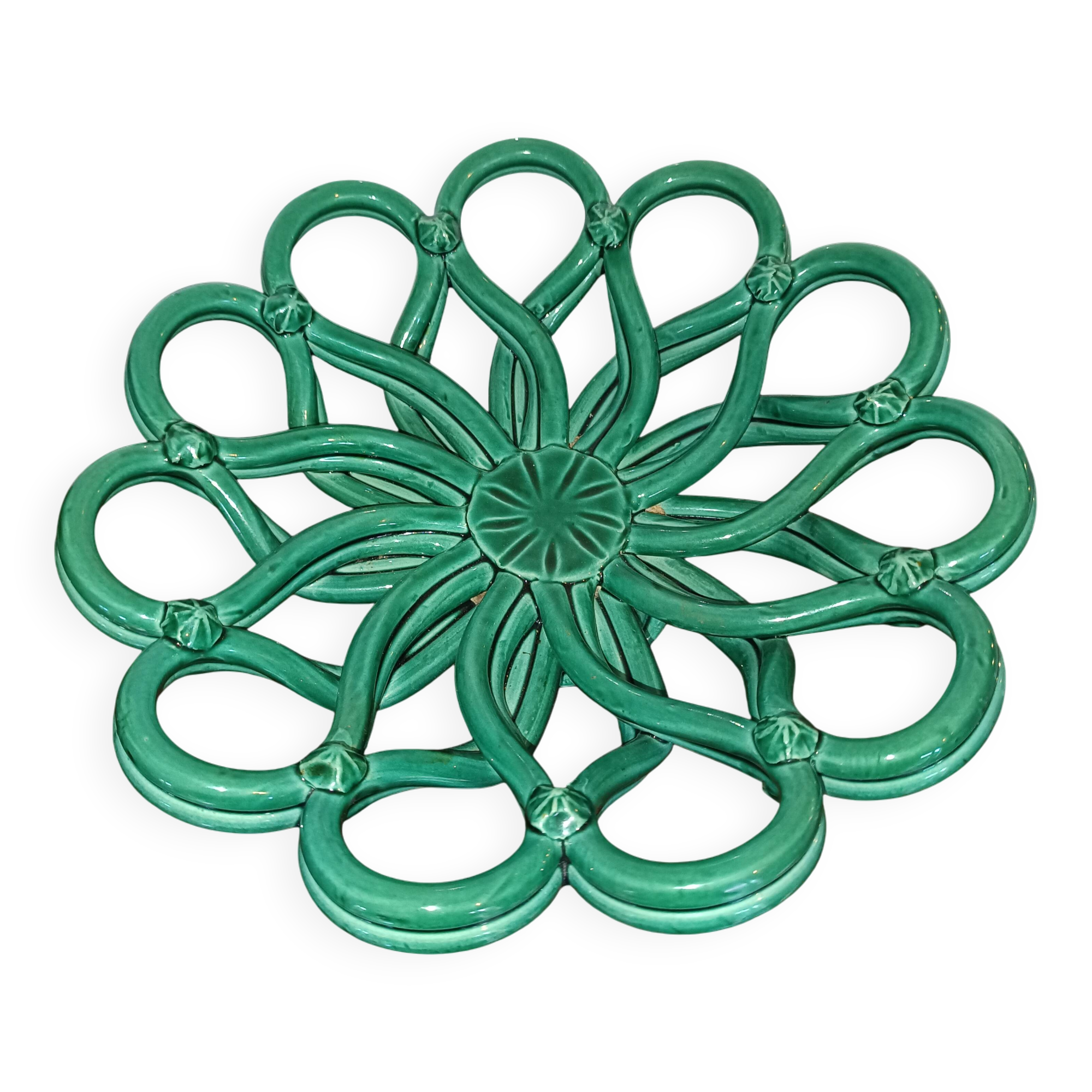 Vallauris woven ceramic fruit bowl