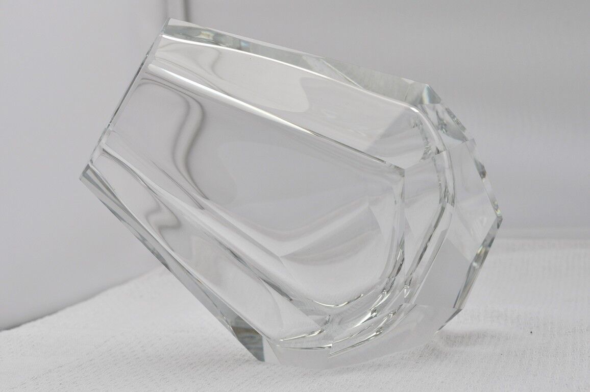 Multi-faceted glass vase