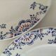 Pair of ironstone plates from Onnaing – blue and red decoration, 19th century