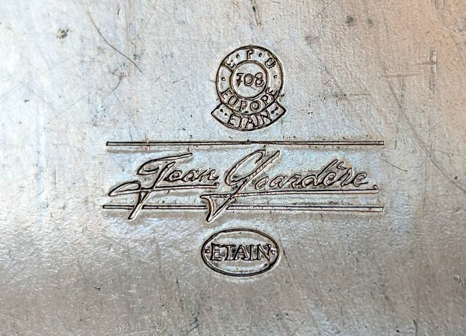 ​Basket  ​in Pewter ​Signed ​Jean Goardère - Arts and crafts