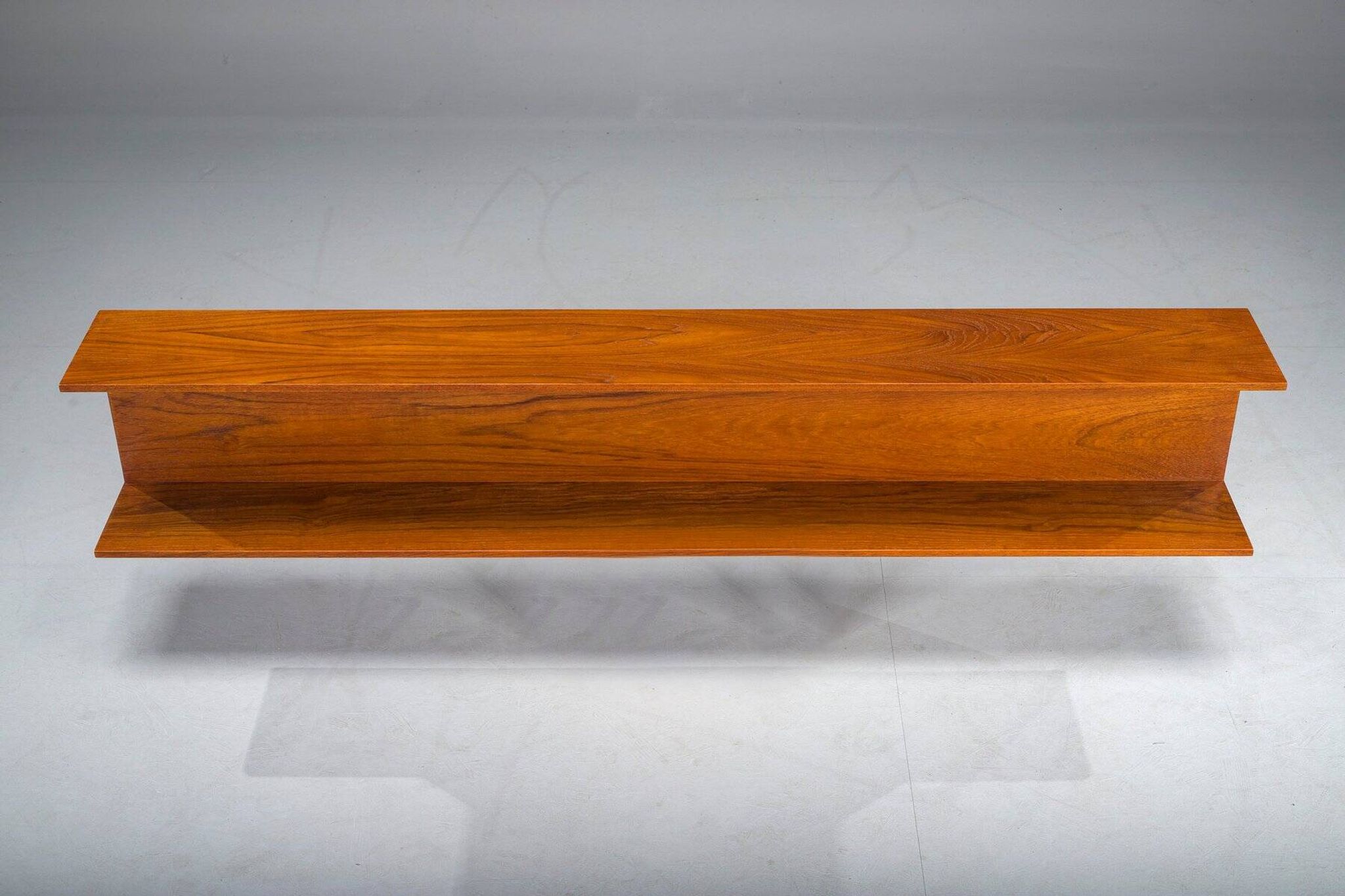Mid-century modern teak wall shelf by Walter Wirtz for Wilhelm Renz, Germany, 1960s