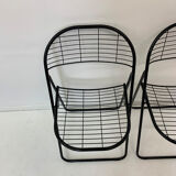 Set of 2 post modern wire chairs by Niels Gammelgaard for Ikea , 1980's