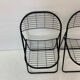 Set of 2 post modern wire chairs by Niels Gammelgaard for Ikea , 1980's