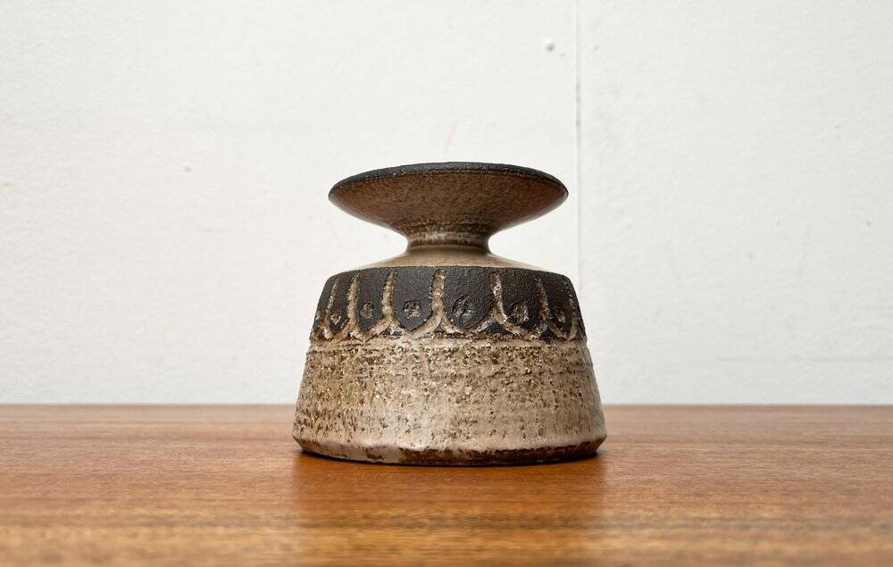 Danish Scandinavian pottery vase from the mid-century Lovemose Denmark, 1960s.