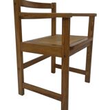 Vintage chair in webbing and pinewood from the 70s minimalist design