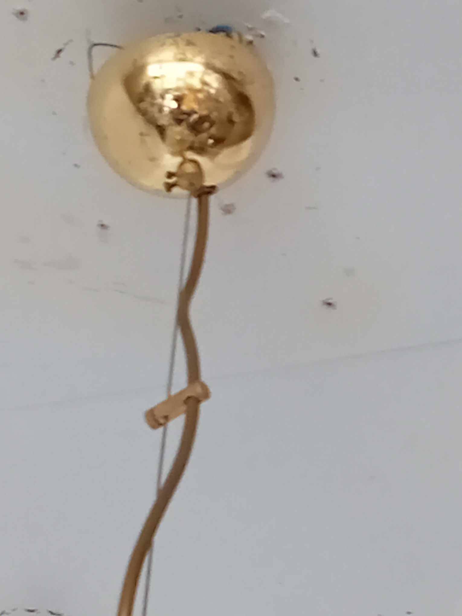 70's glass bell pendant light