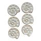 6 vintage snail plates