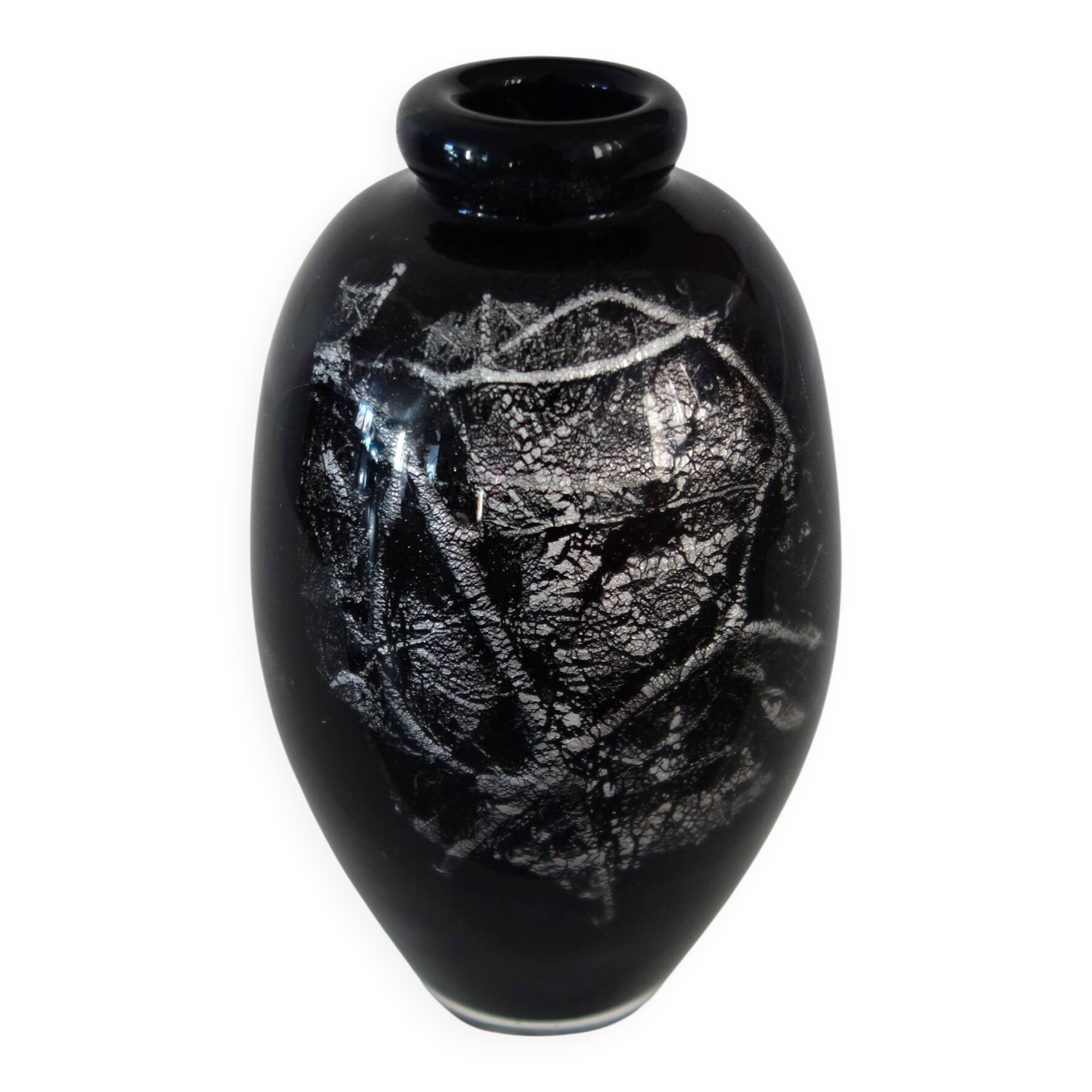 Blown glass vase by Raymond Branlé, Biot, France