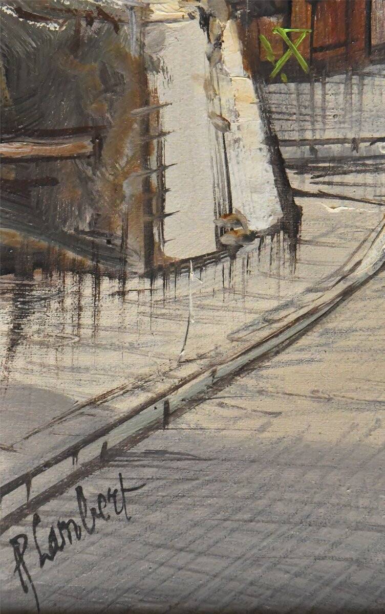 Paul Lambert (1910 - 1970) Oil on canvas depicting a view of Montmartre.