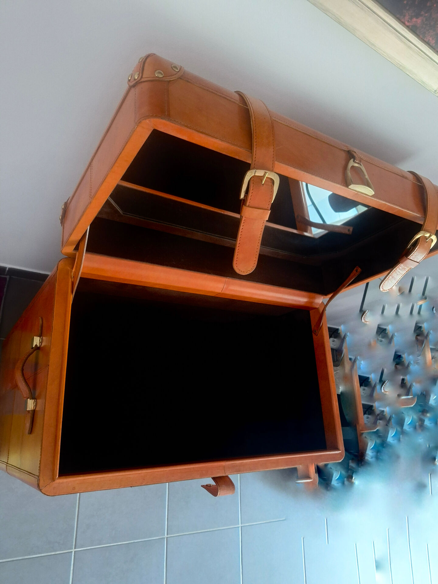 Leather commode / buffet by Hermès