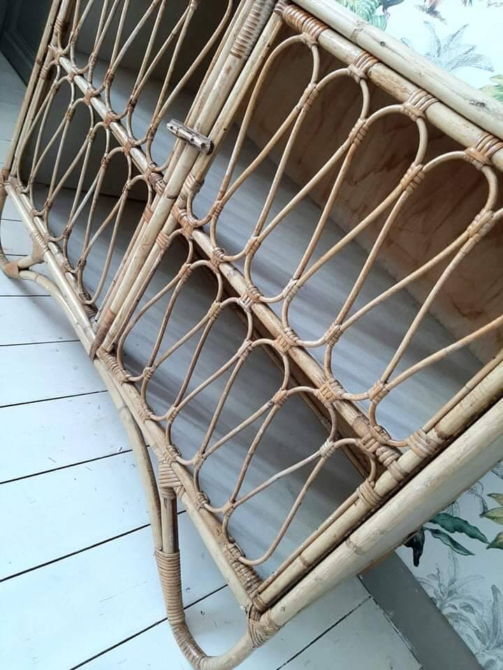 Buffet vintage en rotin