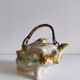 Wabi-sabi teapot in glazed ceramic