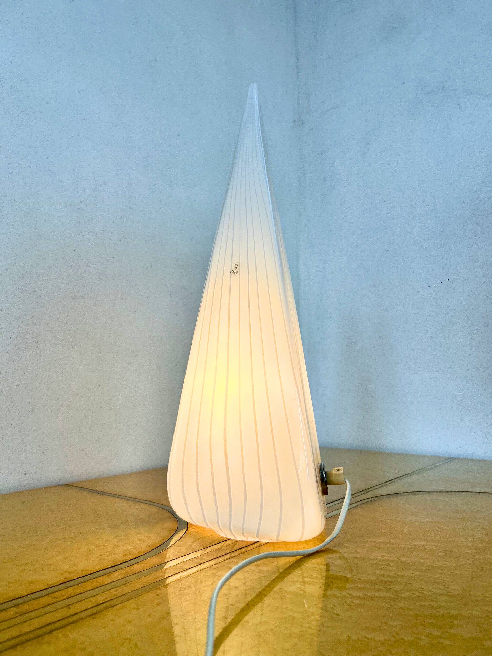 Conical lamp in Murano for Lino Tagliapietra