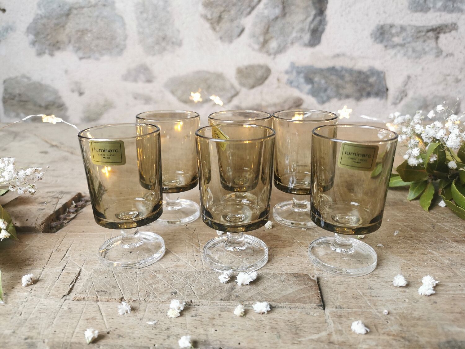 6 vintage luminarc lenses