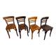 Suite de 4 chaises de bistrot Baumann vintage