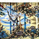 Silkscreened tapestry "The Forest" by Robert Debiève