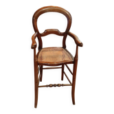 Old Louis Philippe Children's High Chair/cannage