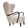 1960s, Danish high-back armchair, genuine sheepskin, reupholstered.