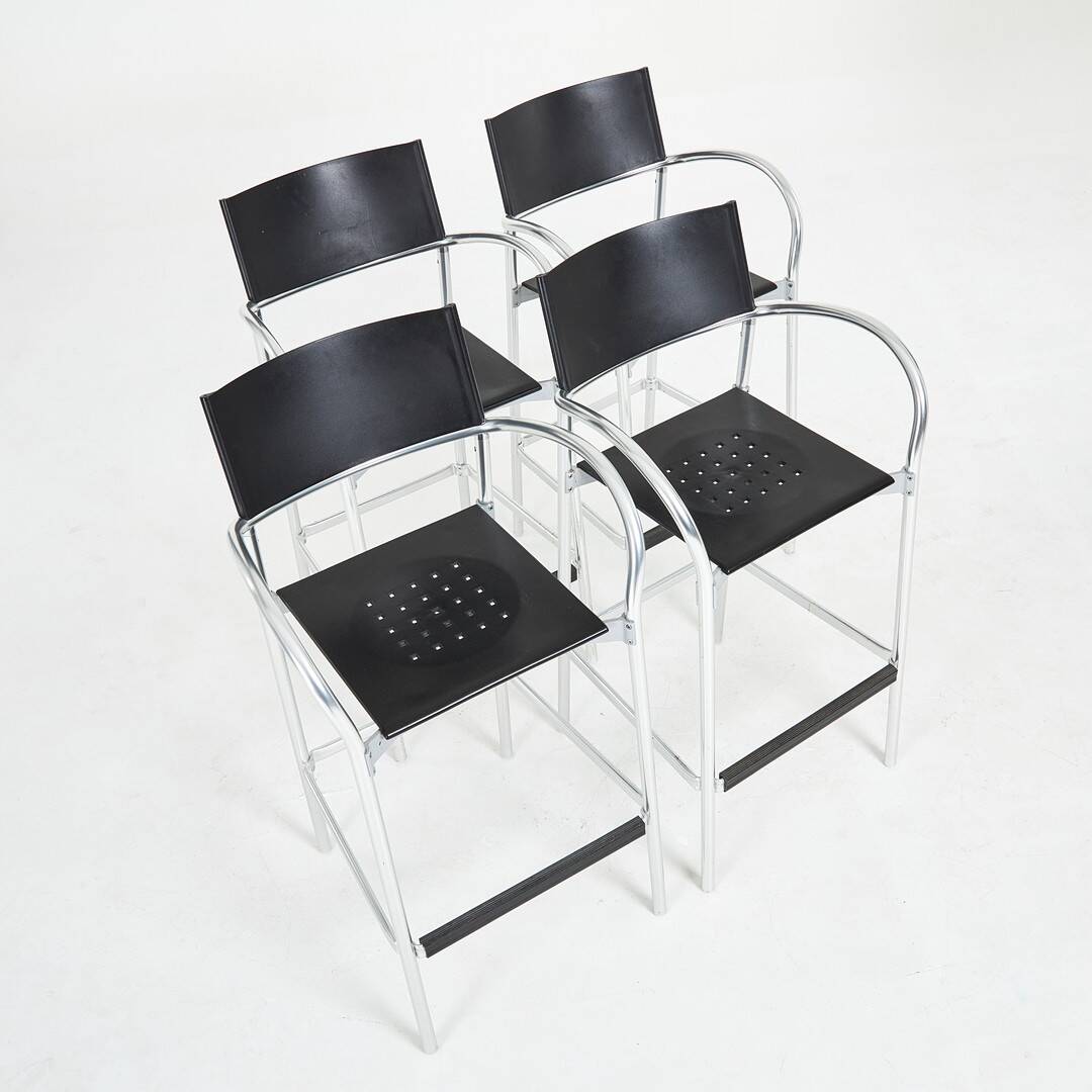 Carlo Bartoli — “Breeze” Bar Stools (Set of 4) for Segis, Italy — Acrylic &