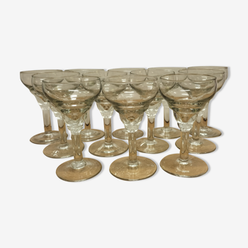 12 verres bistrot vintage