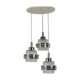 Mid century adjustable glass chandelier by pokrok zilina, 1970s