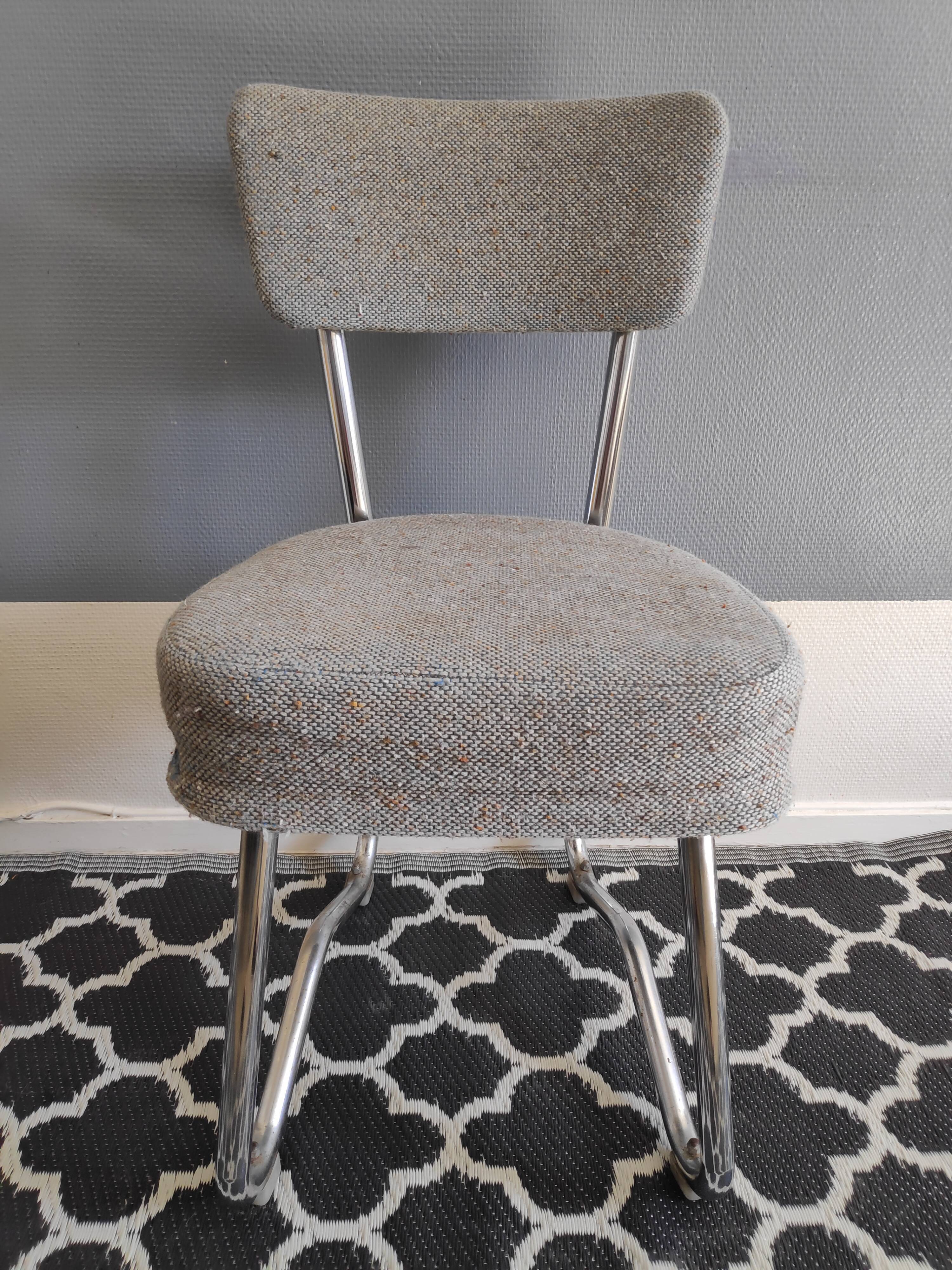 Chaise de bureau "traineau" années 50