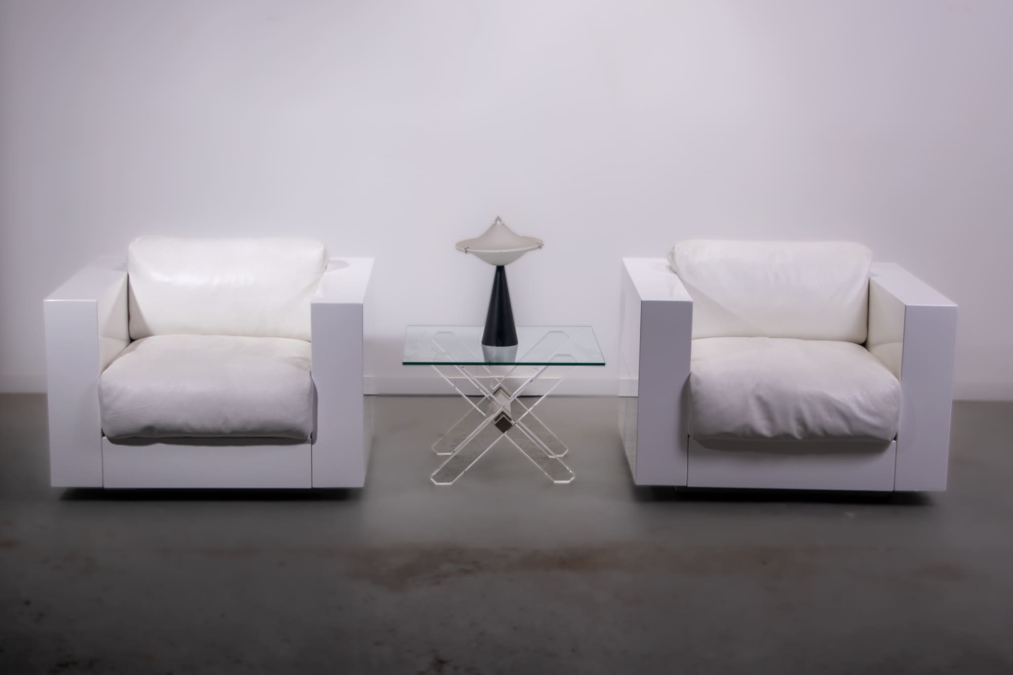 Saratoga armchairs by Lella and Massimo Vignelli for Poltronova