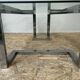 Old glass and chrome coffee table, 70
