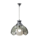 Floral suspension in chromed metal and grayed glass 1970