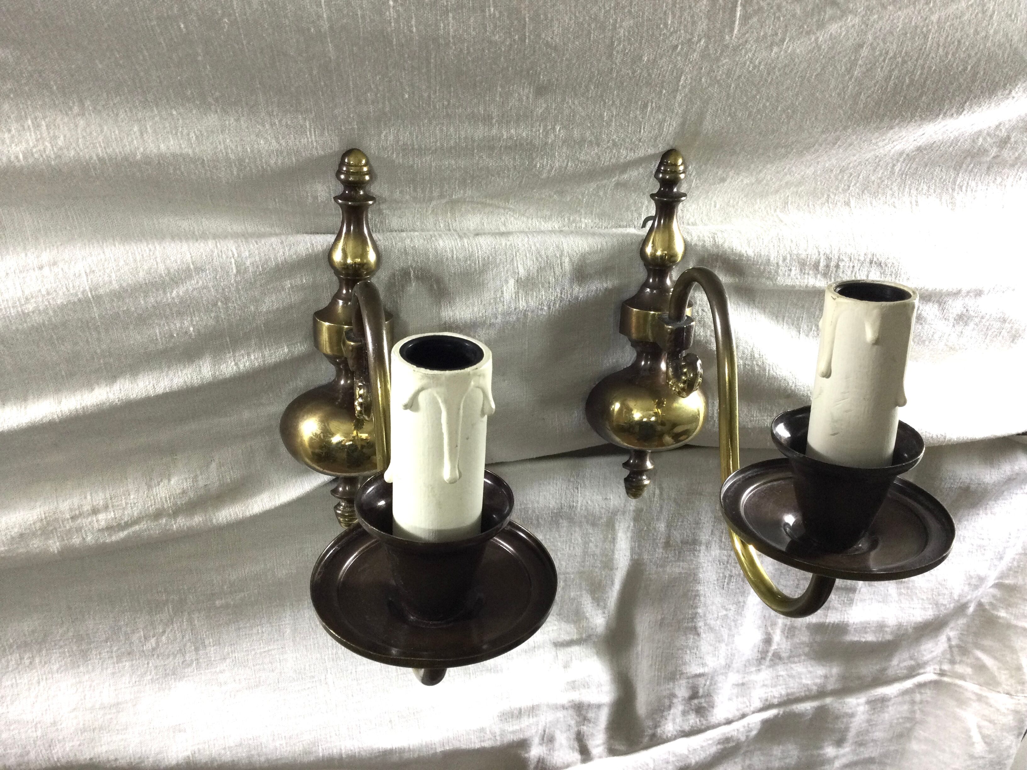 Dutch pair of sconces
